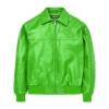 Pelle Pelle Green Puff Plush Leather Jacket