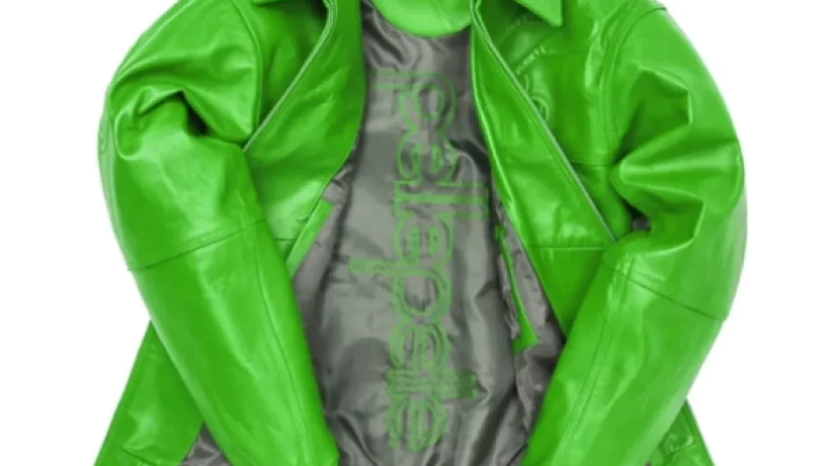 Lime green leather jacket best sale