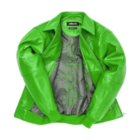 Pelle Pelle Green Puff Plush Leather Jacket