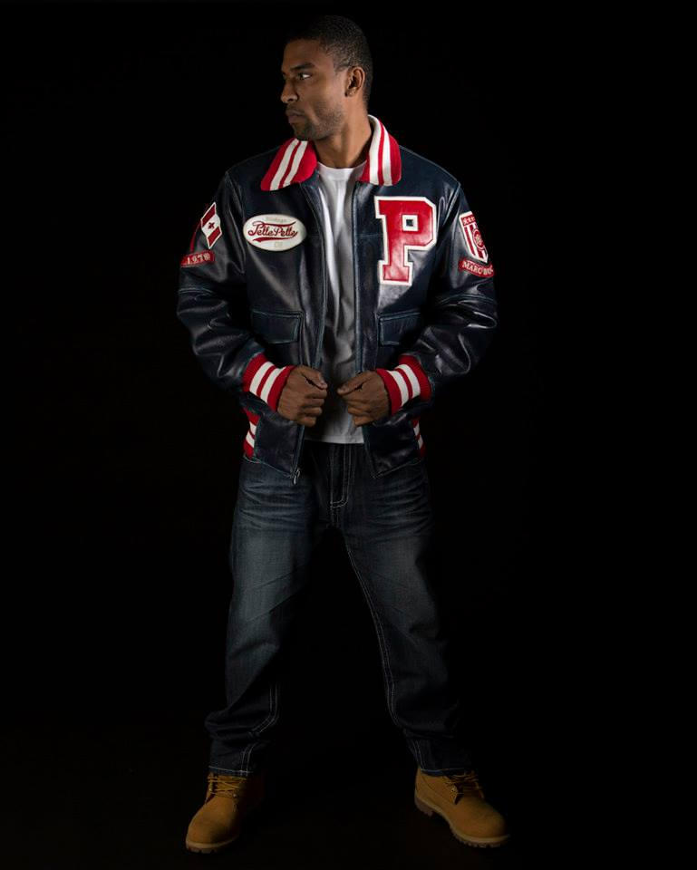 Pelle Pelle Men Navy Blue MB Varsity Jacket | Leather Jacket