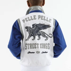 Pelle Pelle Kids MB Street Kings Wool Jacket | White Jacket view 2