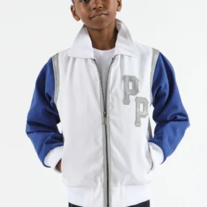 Pelle Pelle Kids MB Street Kings Wool Jacket | White Jacket