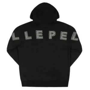 Pelle Pelle Black Wool Stone Hoodie | Men & Women view 2