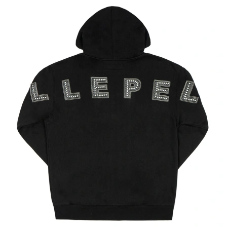 Pelle Pelle Black Wool Stone Hoodie