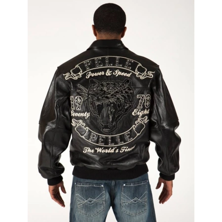 Pelle Pelle Black World Finest Tiger Jacket