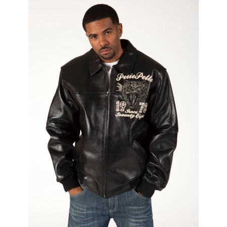 Pelle Pelle Black World Finest Tiger Jacket