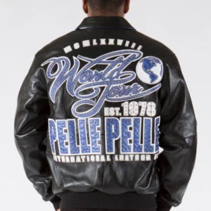 Pelle Pelle Men World Tour Leather Jacket | Black Jacket view 3