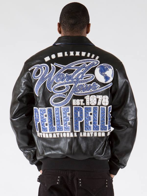 Pelle Pelle Men World Tour Leather Jacket | Black Jacket view 3