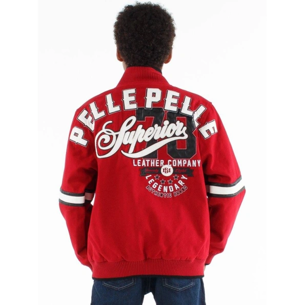 Pelle Pelle Red Kids Superior Wool Jacket