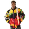 Pelle Pelle Multicolor Abstract Leather Jacket