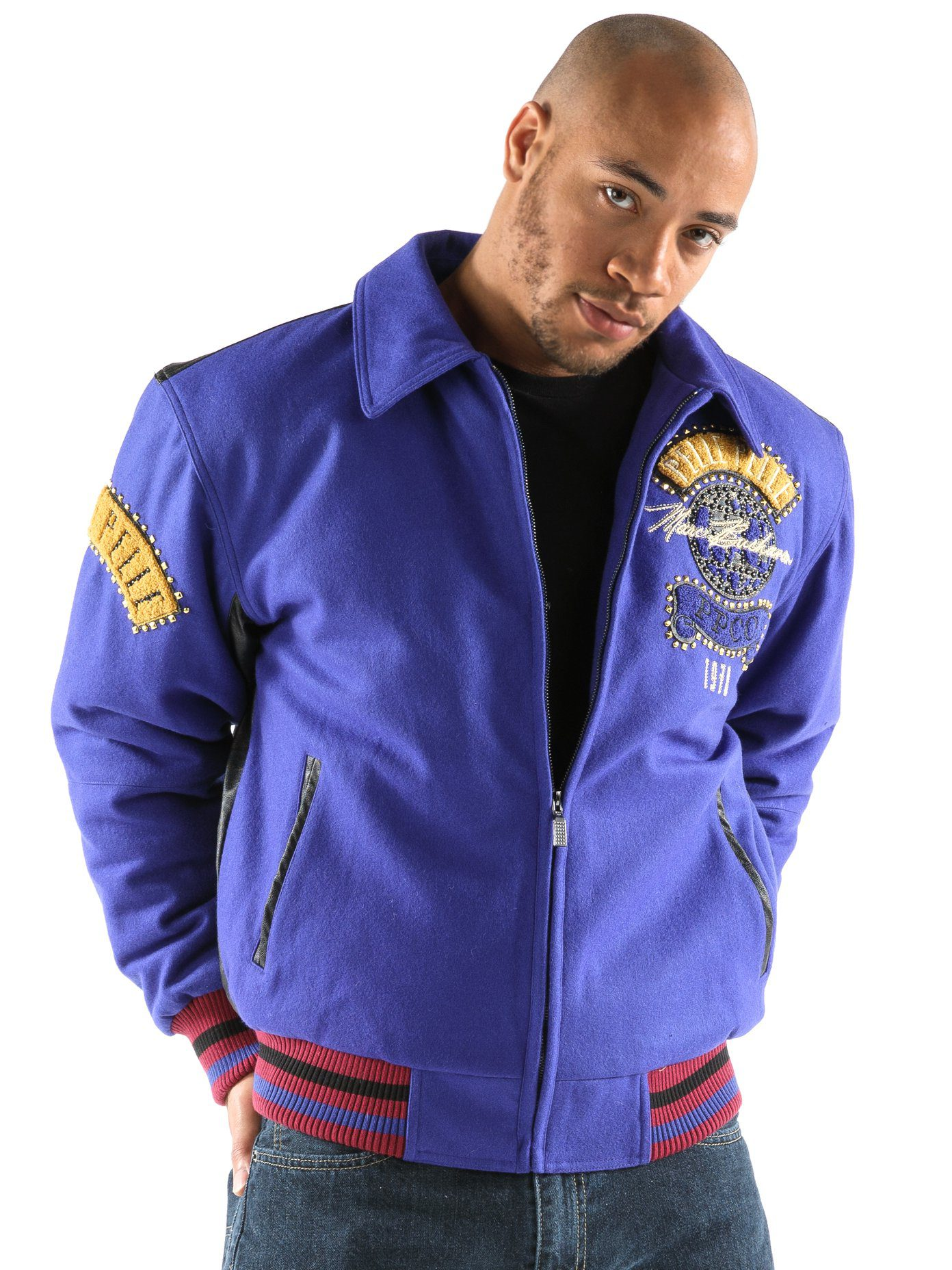 Pelle Pelle Men World Tour Purple MB Jacket | Leather & Wool