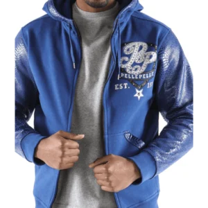 Pelle Pelle King Of Thrones Blue Hood Jacket | Men Jacket view 3