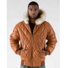 Pelle Pelle Brown Men Quilted Leather Jacket