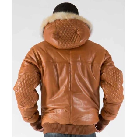 Pelle Pelle Brown Men Quilted Leather Jacket