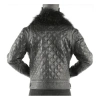 Pelle Pelle Grey Quilted Fur Collar Jacket