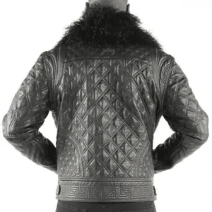 Pelle Pelle Grey Quilted Fur Collar Jacket | Men Jacket