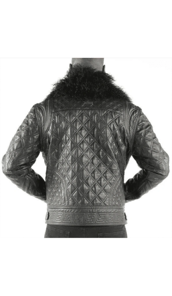 Pelle Pelle Grey Quilted Fur Collar Jacket | Men Jacket