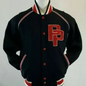 Pelle Pelle Black With Red Stripes Wool Jacket