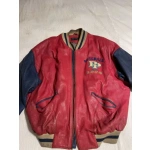 Pelle Pelle Baseball Champion Red Leather Jacket