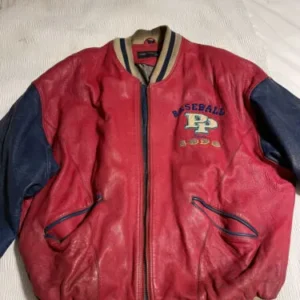 Pelle Pelle Baseball Champion Red Leather Jacket