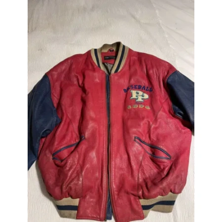 Pelle Pelle Baseball Champion Red Leather Jacket