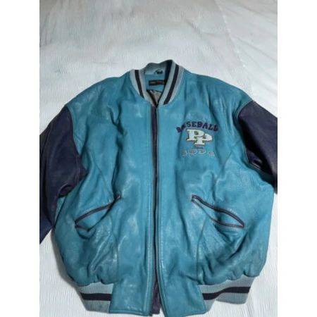 Pelle Pelle Baseball Champion Blue Leather Jacket