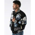 Pelle Pelle Men Black Legend Varsity Jacket