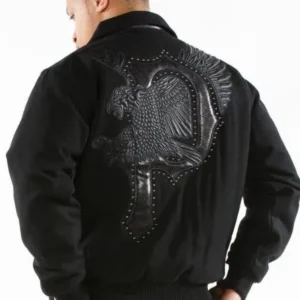 Pelle Pelle Men Eagle Black Wool Jacket view 2