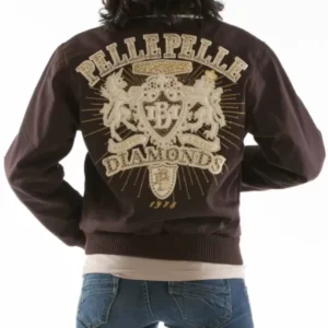 Pelle Pelle Brown Diamonds Queen Jacket