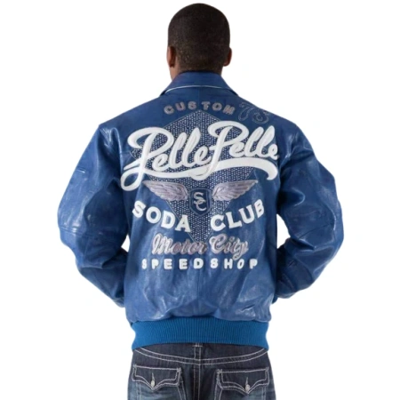 Pelle Pelle Blue Motor City Leather Jacket