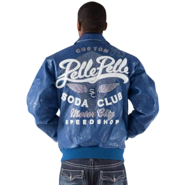 Pelle Pelle Blue Motor City Leather Jacket