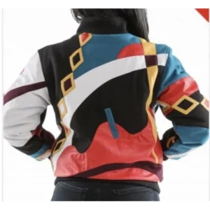 Pelle Pelle Abstract Wool Leather Jacket view 3