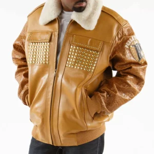 Pelle Pelle Light Brown Studded MB Jacket | Men Jacket