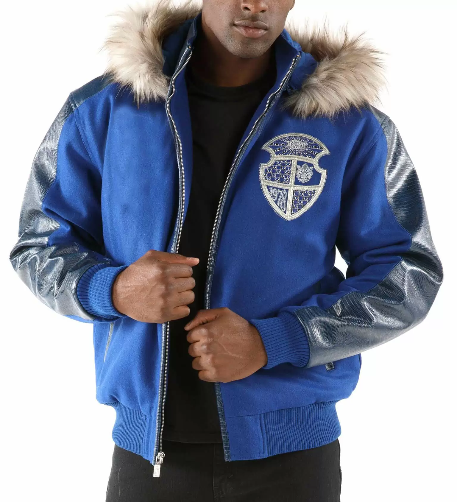 Pelle Pelle Men Dynasty Wool Fur Hood Jacket