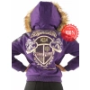 Pelle Pelle MB Purple Wool Fur Hood Jacket