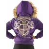 Pelle Pelle MB Purple Wool Fur Hood Jacket