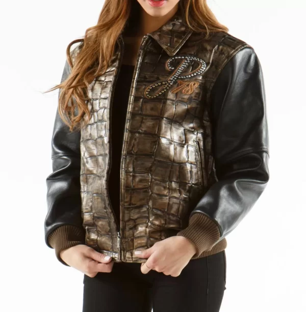 Pelle Pelle Brown Exotic Leather Jacket