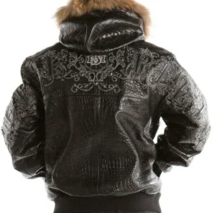 Pelle Pelle Black Shoulder Crest MB Jacket | Fur Hood Jacket view 2
