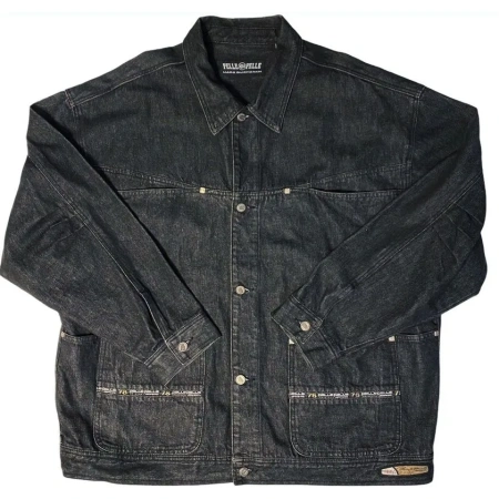 Pelle Pelle Mens Black MB Denim Jacket