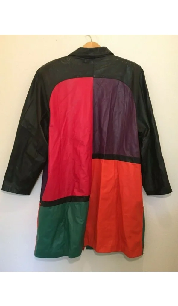 Pelle Pelle Multicolor Long Leather Coat