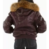 Pelle Pelle Women Purple Fur Hood Jacket