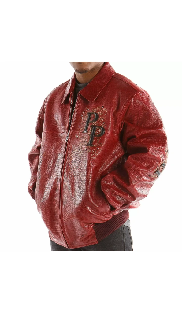 Pelle Pelle Red Shoulder Crest Leather Jacket