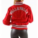 Pelle Pelle Women Red Studded Wool Jacket