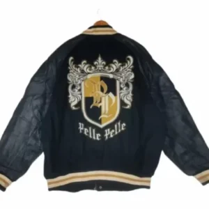 Pelle Pelle Black Varsity Wool Leather Jacket view 2