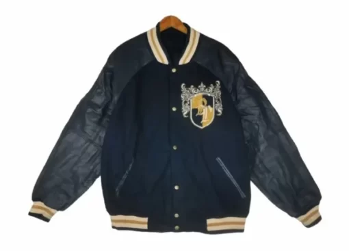 Pelle Pelle Black Varsity Wool Leather Jacket