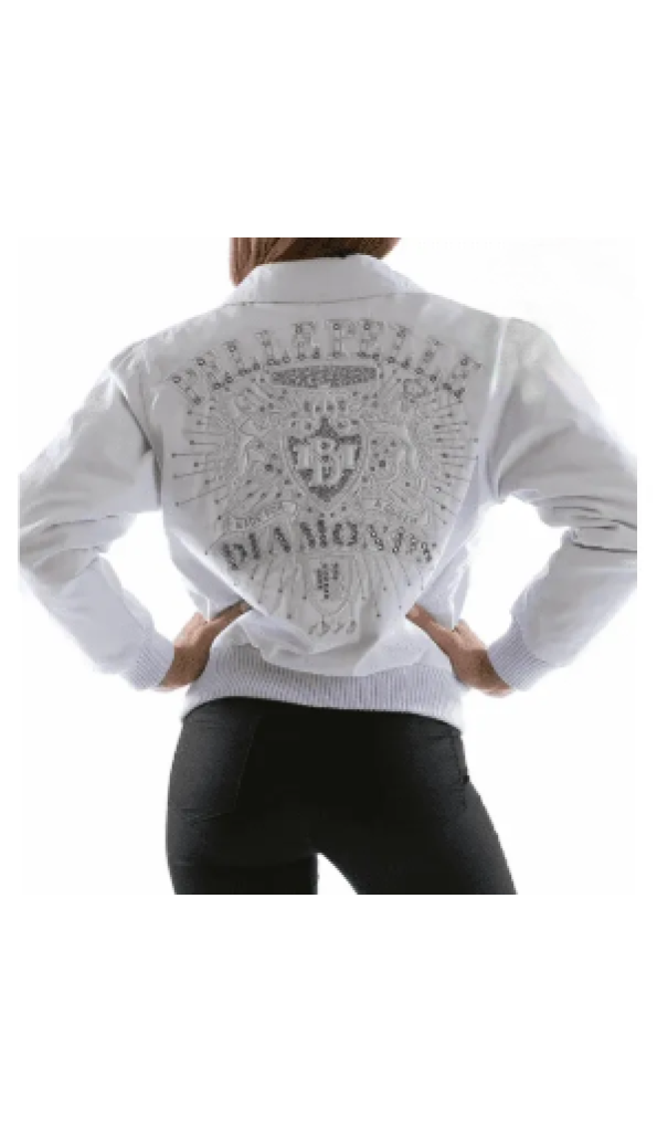 Pelle Pelle Diamonds Queen White Jacket