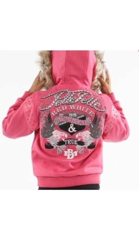Pelle Pelle Eagle Pink Fur Wool Jacket