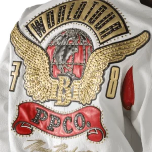 Pelle Pelle Men White World Tour MB Jacket view 3