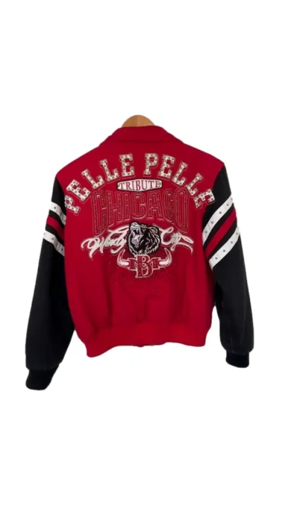 Pelle Pelle Red Chicago City Tribute Jacket