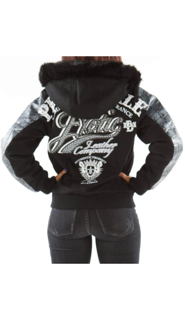 Pelle Pelle Exotic Women Fur Hood Jacket | Wool & Leather